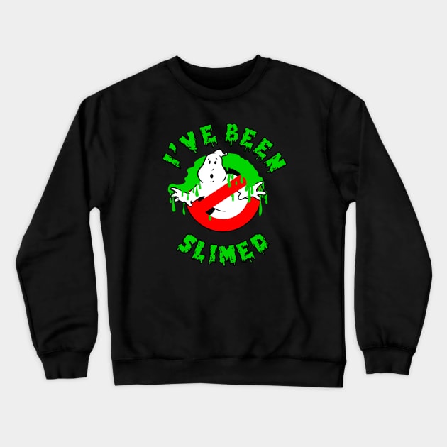 I've Been Slimed Ghost Classic Logo 2 Crewneck Sweatshirt by prometheus31